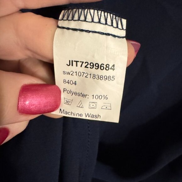 ❤️EMERY ROSE NAVY V-NECK BLOUSE PLUS SIZE: 3X - Picture 6 of 7